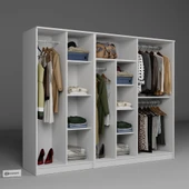 Midoser Kardelen Serisi Mat Beyaz 6 Kapılı 9 Raflı Elbise Dolabı 220 Cm - Gardırop Seti - 5