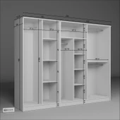 Midoser Kardelen Serisi Mat Beyaz 6 Kapılı 9 Raflı Elbise Dolabı 220 Cm - Gardırop Seti - 7