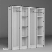 Midoser Kardelen Serisi Mat Beyaz 4 Kapılı 8 Raflı Elbise Dolabı 160 Cm - Gardırop Seti thumbnail 7