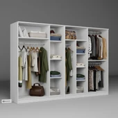 Midoser Kardelen Serisi Beyaz 7 Kapaklı 10 Raflı 260 Cm Elbise Dolabı - Gardırop Seti, Derinlik : 50 Cm - 5