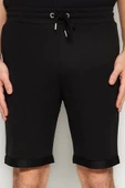 Moda Örme Geniş Paça Gündelik Regular Normal Kesim Orta Boy Lastik Belli Bağcıklı Duble Paça Şort - 1