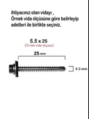 2700 ADET TRAPEZ ÇATI VİDASI (5.5x25) - 2