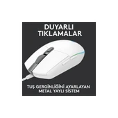 Logitech G G102 Lightsync RGB Kablolu Gaming Mouse, Beyaz-TEŞHİR - 5