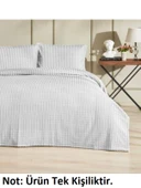 Merinos Modern Line Tek Kişilik Battaniye Seti (150x220)-Gri - 2