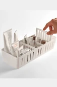 1 Adet Orta Boy Ayarlanabilir Beyaz Plastik Organizer & Çekmece Düzenleyici thumbnail 2