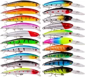 Valkyrie 20 Adet Karışık Minnow Crankbait Swimbait Rapala Sahte Yem Olta Seti Balık İğnesi - 1