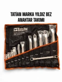 12 Parça Iki Ağız Yıldız Anahtar Takımı Bez Çantalı - 1