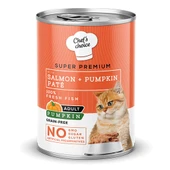 Chefs Choice Pumpkin Pate Somonlu Balkabaklı Tahılsız Yetişkin Kedi Konservesi 12 Adet 400 Gr thumbnail 1