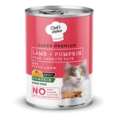 Chefs Choice Pumpkin Pate Lamb Kuzulu Balkabaklı Tahılsız Yetişkin Kedi Konservesi 6 Adet 400 Gr thumbnail 1