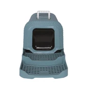M-Pets Suez Rattan Kapalı Kedi Tuvalati Mavi 69x42x41 Cm - 1