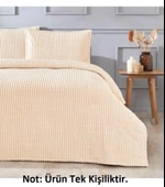 Merinos Modern Line Tek Kişilik Battaniye Seti (150x220)-Mocha - 2