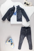 Bayrama Özel 3’lü Çocuk Kot Takım I Şık ve Rahat Kombin I Erkek Çocuk Takım I Denim Kombin (1 Beden Büyük Almanız Önerilir) - 2