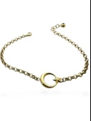 Ayyıldız Taşsız Günlük Doch Zincir Altın Bileklik thumbnail 1