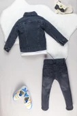 Bayrama Özel 3’lü Çocuk Kot Takım I Şık ve Rahat Kombin I Erkek Çocuk Takım I Denim Kombin (1 Beden Büyük Almanız Önerilir) - 3
