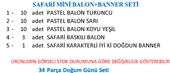 SAFARİ MİNİ BALON+BANNER SETİ - 3