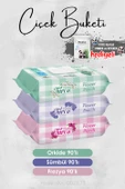 Çiçek Buketi 3 X 90 Islak Havlu Orkide, Sümbül, Frezya ve Rosie - 1