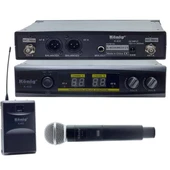 Astra Market UHF/SABİT- ÇİFT KANAL 1 EL + 1 YAKA TELSİZ MİKROFON K-402 (2818) - 1