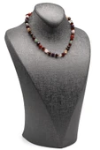 Kehribar-Çakra Doğal Taş Bebek/Çocuk Kolyesi-35 cm - 3