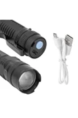 durgunstore POWERMASTER MX-511 1300 METRE MENZİLLİ USB ŞARJLI EL FENERİ (K246) - 2