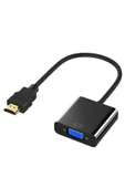 Dolia Hdmı To Vga Dönüştürücü Monitor Tv Projektör 3.5mm Jack Girişli Kısa Kablo - 1