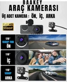 Üç Kameralı Wi‑Fi Araç İçi Kamera – GPS Takip & G-Sensor Özellikli Güvenlik Çözümü - 6