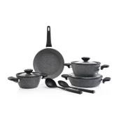 Schafer Alpha Granit Tencere Seti 9 Parça-Gri - 2