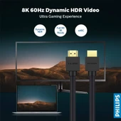 Philips SWV9431/00 Dynamic HDR 48Gbps 8K Ultra HD 24bit 192KHz 3D eARC 1.5 Metre HDMI 2.1 Kablo - 3