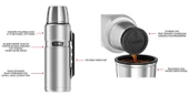 Thermos SK2010 Stainless King Large 1.2L - Cranberry - 8