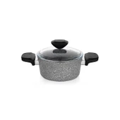 Schafer Etna Yanmaz Yapışmaz Tencere Seti 7 Parça-Gri - 4