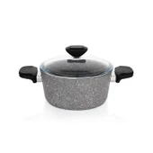 Schafer Etna Yanmaz Yapışmaz Tencere Seti 7 Parça-Gri - 3