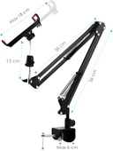 Anaway Shopping Masa Tablet Telefon Tutucu 6"- 11"  Esnek Uzun Kollu 360 Derece Dönebilen Hareketli Masa Tablet Telefon Tutacağı - 4