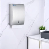 Omnipazar Xinda ZJH12H Manuel Z Katlı Kağıt Havlu Dispenseri Paslanmaz Çelik - 3