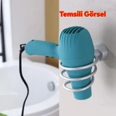 Banyo Lavabo Kuaför Salonu Berber Fön Makina Asma Saç Kurutma Makinası Metal Aparat Askısı thumbnail 4