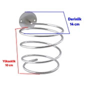 Banyo Lavabo Kuaför Salonu Berber Fön Makina Asma Saç Kurutma Makinası Metal Aparat Askısı thumbnail 2