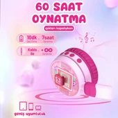 iClever Kedi Kulaklı Led Işıklı Güvenli Ses Sınırlı 60 Saat Oynatma Süreli Bluetooth Çocuk Kulaklığı Pembe - 6