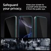 Spigen iPhone 15 Temperli Cam Ekran Koruyucu [GlasTR EZ FIT - Privacy] - 2'li Paket - 4