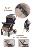 Bc 500 Combo Maxi Pro Çift Yönlü Bebek Arabası Gold Siyah - 6
