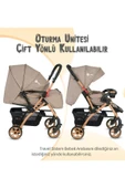4 Baby Çift Yönlü Bebek Arabası Yağmurluk+ayak Örtüsü+ 2 Yıl Garanti Ilk Adım Bebe - 3