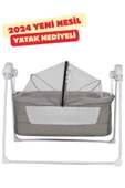 Moda bebek 2024 Yeni Nesil  Elektrikli Otomatik Sallanır Beşik Yatak Hediyeli - 2