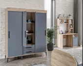 Afilli İzmir Cocuk Odası Takımı Tamamı Mdf Flora Ve Antrasit - 2