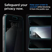 Spigen iPhone 15 Pro Temperli Gizli Cam Ekran Koruyucu - 2'li Paket - 4