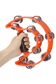 Midex TF-26OR Çift Sıra 10 Zilli Turuncu Tef Tamburin (El Kavrama Aksamlı) - 1