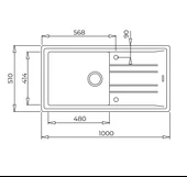 TEKA Stone 60 L-TG TEK GÖZLÜ TEZGAHÜSTÜ METALİK SİYAH GRANİT EVYE thumbnail 3