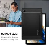 Spigen Rugged Armor Galaxy Tab A8 10.5 İnç Kılıf - Matte Black - 4