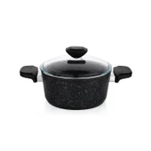 Schafer Etna Yanmaz Yapışmaz Tencere Seti 7 Parça-Siyah - 3