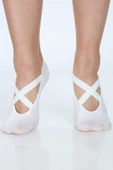 Kadın Beyaz 2'li Paket Yoga & Plates Çorabı thumbnail 3