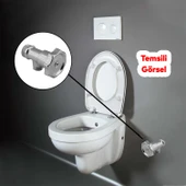 Taharet Musluğu Metal Rezervuar Çevirmeli Ara Musluk Wc Klozet Alafranga Flex Hortum Bağlantı - 4