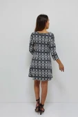 Bkmc Kısa Desenli Elbise Siyah (clz) - 5