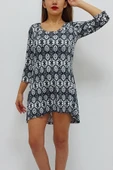Bkmc Kısa Desenli Elbise Siyah (clz) - 1