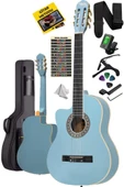 Midex MGX-101LTB Üst Kalite SOLAK Klasik Gitar Açık Mavi Sap Ayarlı 4/4 Yetişkin - 1